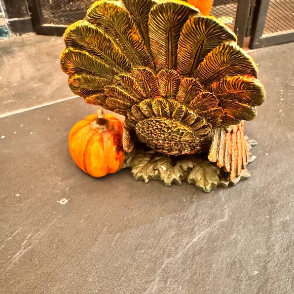 VTG Thanksgiving Turkey Candle Holder Tabletop Decor Autumn Harvest Accents - Picture 2 of 6